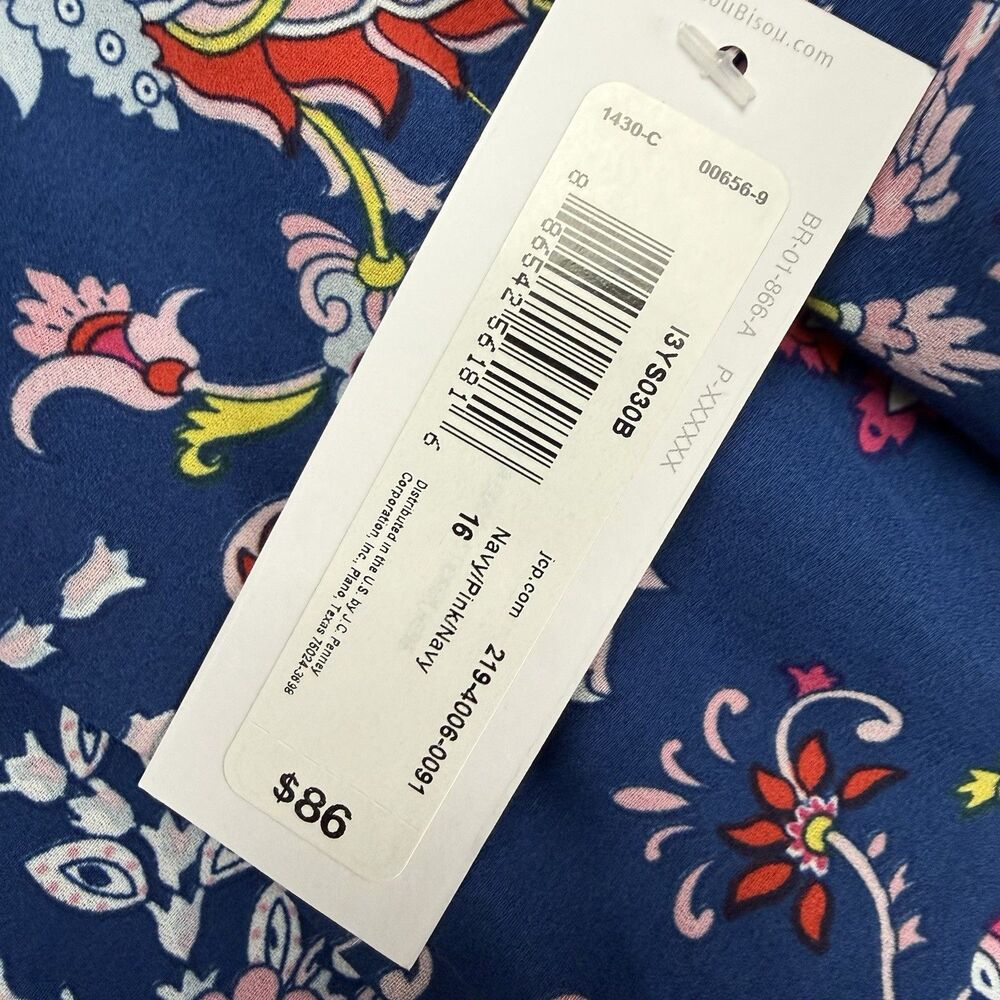 Bisou NEW Michelle Bohbot Paisley Maxi Dress Women 16 Off the Shoulders $86 - Picture 8 of 16